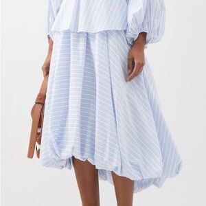 STAUD Mariposa Skirt in Mist Stripe